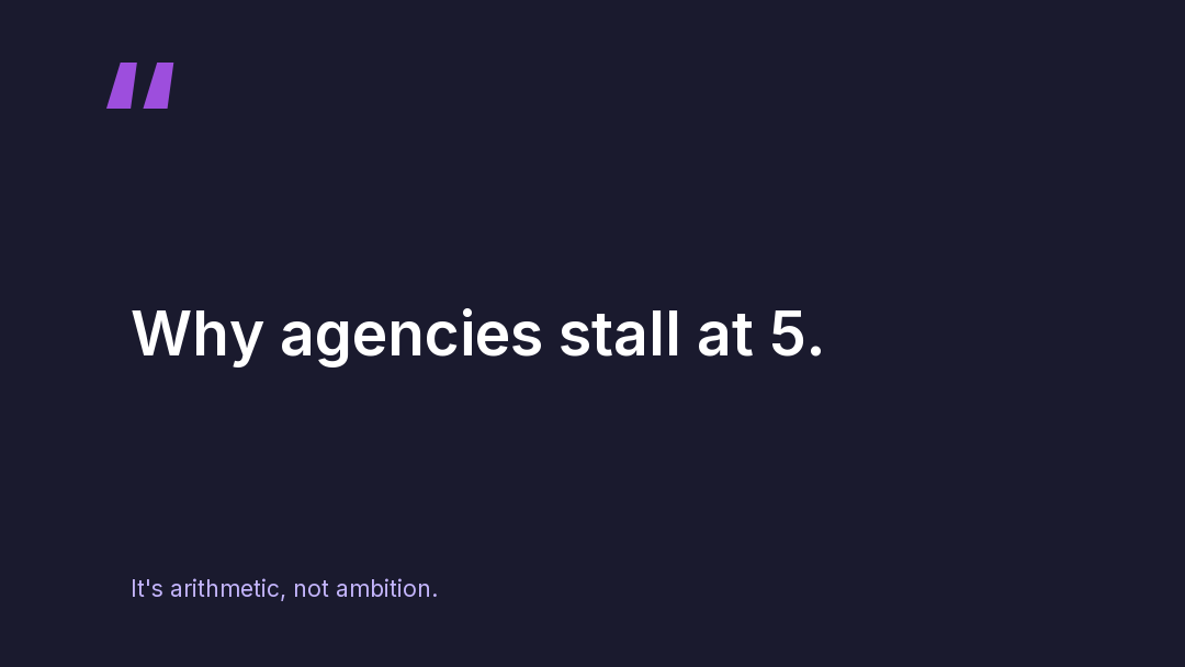 The Small-Agency Content Ceiling: Why Agencies Stall at 5 Clients